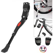 Descanso Bicicleta Pezinho Lateral Aro 20 a 29 + Par Sinalizador Bike Descanso Bicicleta Pezinho Lateral Aro 20 a 29 + Par Sinalizador Bike