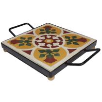 Descanso de Panela Apoio De Mesa Ladrilho Hidráulico P/ Travessa