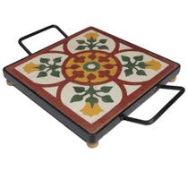 Descanso de Panela Apoio De Mesa Ladrilho Hidráulico P/ Travessa