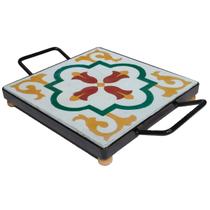 Descanso de Panela Apoio De Mesa Ladrilho Hidráulico P/ Travessa