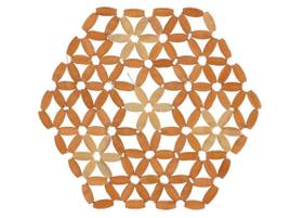 Descanso de Panela Bambu Hexágono 20,5cm Descanso de Panela Bambu Hexágono 20,5cm