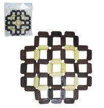 Descanso De Panela De Bambu Quadrado 13cm Na Solapa - Imporiente