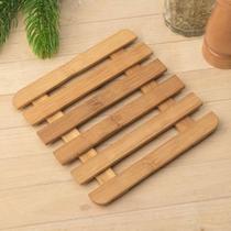 Descanso De Panela De Bambu Quadrado De Mesa Cozinha - GiftUtil