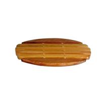 Descanso De Panela De Pau Madeira Modelo Oval 21x16 Cm Descanso De Panela De Pau Madeira Modelo Oval 21x16 Cm