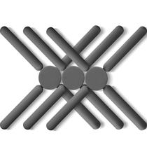 Descanso de Panela Dobrável de Silicone FENGCHEN Kit com 3 Peças Cinza