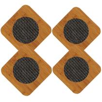 Descanso de panela interponte bambu e trama 16,5x16,5cm 4un