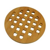 Descanso de panela redondo em bamboo 17,5 x 1cm - homecook