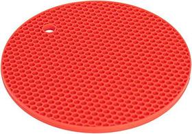 Descanso De Panela Redondo Em Silicone Vermelho Descanso De Panela Redondo Em Silicone Vermelho