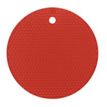 Descanso de Panela Redondo Silicone Vermelho 18cm Lyor