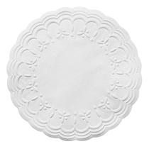 Descanso de papel para copo 10 cm Trevo branco - 100 unid - Persona Guardanapos