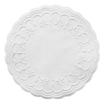 Descanso de papel para xicara chá Trevo 12 cm branco - 100 unid - Persona Guardanapos