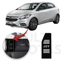 Descanso De Pé Chevrolet Joy 2020 2021 Aço Escovado Preto