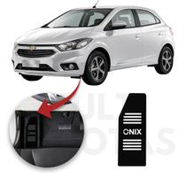 Descanso de Pé CHEVROLET ONIX 2013 a 2019 Aço Escovado Preto