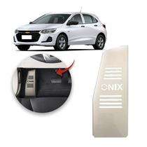 Descanso de Pé Chevrolet Onix 2020 a 2021 Aço Escovado Prata