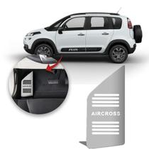 Descanso de Pé Citroen AirCross 2010/2016 Aço Escovado Prata
