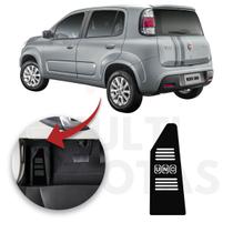 Descanso de Pé FIAT NOVO UNO 2015 a 2021 Aço Escovado Preto