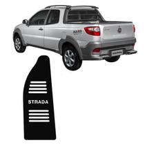 Descanso de Pé FIAT STRADA 2013 a 2019 Aço Escovado Preto Descanso de Pé FIAT STRADA 2013 a 2019 Aço Escovado Preto