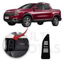 Descanso de Pé FIAT TORO 2016 a 2022 Aço Escovado Preto