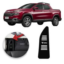 Descanso de Pé FIAT TORO 2016 a 2022 Aço Escovado Preto