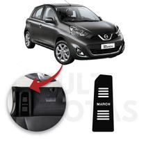 Descanso de Pé NISSAN MARCH 2012 a 2020 Aço Escovado Preto