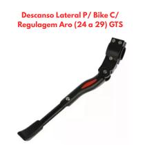 Descanso Lateral Pezinho Bicicleta C/ Reg. Aro 24 a 29 -GTS