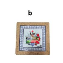 Descanso panela cortica e ceramica quadrado 20x20cm