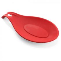 Descanso para Talheres Silicone Utensilio Cozinha Vermelho