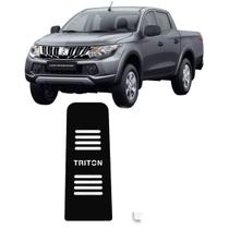 Descanso Pé MITSUBISHI L200 TRITON 17 22 Aço Escovado Preto