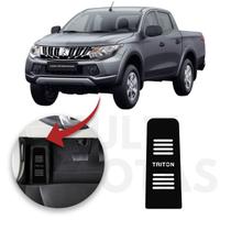 Descanso Pé Mitsubishi L200 Triton 17 22 Aço Escovado Preto