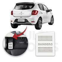 Descanso Pé RENAULT SANDERO 2014 a 2021 Aço Escovado Prata