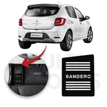 Descanso Pé Renault Sandero 2014 A 2021 Aço Escovado Preto