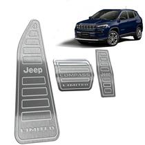 Descanso + Pedaleira Aço Inox Jeep Compass Limited 2022/