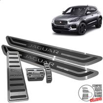 Descanso Pedaleira Soleira Jaguar E-Pace 2018 A 2020 Preto