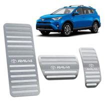 Descanso + Pedaleiras Inox Toyota Rav4 2013/2019 Prata