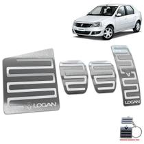 Descanso + Pedaleiras Renault Logan 2011 A 2013 Prata