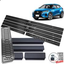 Descanso + Soleira Nissan Kicks 2022 / Preto Alto Relevo