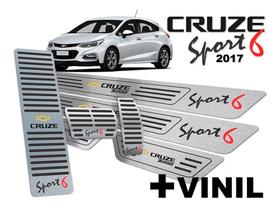 Descanso Soleira Pedaleira Preto Cruze Sport6 2017 A 2020