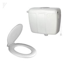 Descarga E Assento Simples Cordinha De Plástica Branca Cipla Descarga E Assento Simples Cordinha De Plástica Branca Cipla