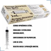 Descarpack Seringa 3ml Luer Slip Sem Agulha Caixa 100 Unids