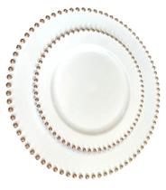Descartável Pratos Rose Refeição 6Un + 6 Pratos Sobremesa