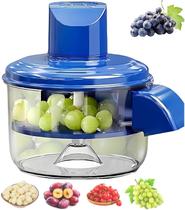 Descascador de uvas elétrico automático recarregável azul