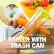 Descascador e Fatiador Legumes e Verduras com Dispenser Lixo