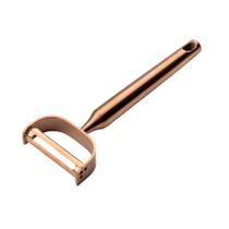 Descascador para Fruta/Vegetal - 16,5X5,5X1,5Cm - Aço Inox - Rose Gold - 1 unidade - Cromus Linha Profissional Allonsy -