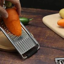Descascador Ralador Cozinha Verduras Frutas Queijo Legumes Removíveis Inox Multiuso Manual 3 Lâminas