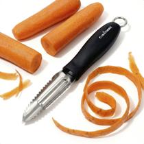 Descascador Vertical Legumes Batata Cenoura Frutas Aço Inox 20cm Cabo Resistente Ergonômico Cozinha Culinária
