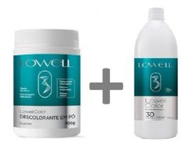 Descolorante Lowell Dust-free 400g BRANCO +emulsao 30vol.