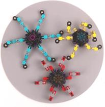 Descompressão Relaxamento Fingertip Gyro Deformation Toy Creative Fingertip Gyro Mechanical Chain Gyro Robot Toy DIY Deformação Robô Rotação da ponta do dedo Respirável Menino Menina Adulto (Multicolor (3PCS)