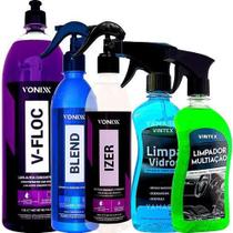 Descontamina Ferroso Cera Limpa Vidro Apc Shampoo Desengraxa - Vonixx
