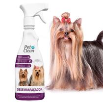 Desembaraçador de Pelos Pet Clean Proteção e Maciez para Cães e Gatos de Pelos Longos 500ml Spray Remove Nós