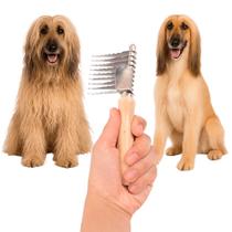 Desembolador de Pelos Cabo de Madeira Remove Nós e Emaranhados Sem Dor! Desembolador de Pelos Cabo de Madeira Remove Nós e Emaranhados Sem Dor!